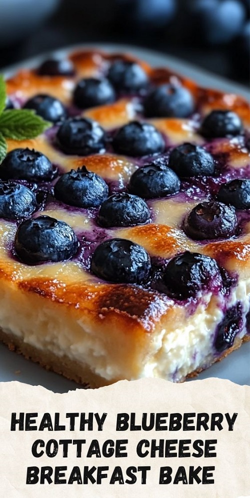 Blueberry Cottage Cheese Bake