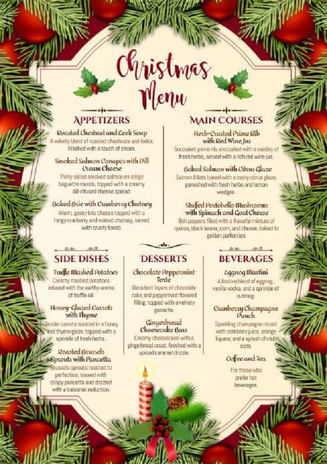Holiday Menu Planning
